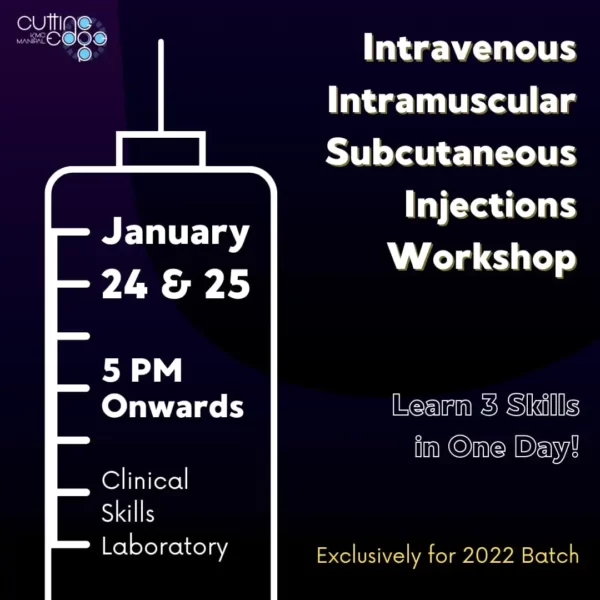 Intravenous, Intramuscular, Subcutaneous Injections Workshop