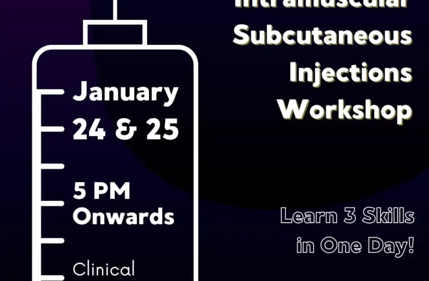 Intravenous, Intramuscular, Subcutaneous Injections Workshop