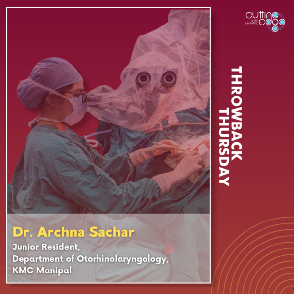 Throwback Thursday: Dr. Archna Sachar