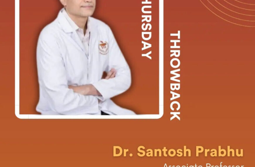 Throwback Thursday: Dr. Santosh Prabhu